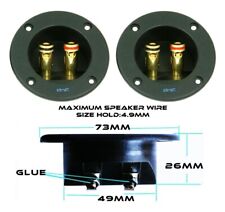 (2 PACK) SPEAKER BOX TERMINAL ROUND SPRING CUP CONNECTOR SUBWOOFER ENCLOSURE picture