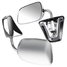 2X LH & RH Side Chrome Manual Fold View Mirrors For Chevy C10 GMC R2500 Truck picture