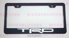 TRD Pro Sport 100% Carbon Fiber Style Stainless Metal License Frame Holder picture