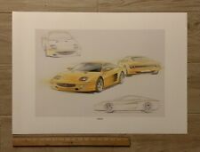 Ferrari F512M Factory Poster | (896/94}| Design Sketch Artwork | Original 19x27 picture