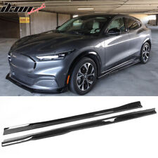 Fits 21-23 Ford Mustang Mach-E Gloss Black Side Skirts Extension Rocker Panel PP picture