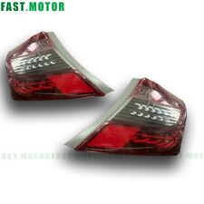 Red Lens LED Tube Brake Tail Lights Turn Signal Lamps For Civic Sedan 4DR 2012 picture