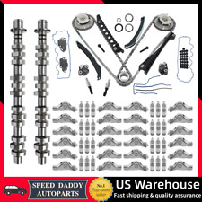 2x Camshafts w/24x Rocker Arms & Lifters Timing Chain Kit for Ford Lincoln 5.4L picture