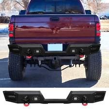 Fits 94-01 Ram 1500 /94-02 Ram 2500 3500 Steel Rear Bumper with LED Lights picture