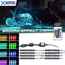 8x RGB LED Motorcycle Ground Effect Neon Glow Light Strips For Harley Davidson picture