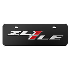 Chevrolet Camaro ZL1-1LE 3D Logo Black Half-Size Stainless Steel License Plate picture