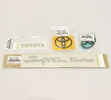 New Genuine for Toyota Supra JZA80 MK4 Turbo Front + Rear Black Emblem KIT of 4 picture
