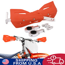 Motorcycle 7/8'' 1 1/8'' Hand Guards Universal For Dirt Pit Bike Racing Orange picture