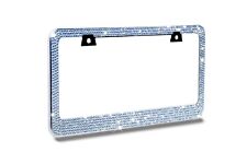 12 Rows Clear/White Bling CRYSTAL Rhinestone METAL License Plate Frame+ Free Cap picture