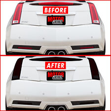 FOR 11-14 Cadillac CTS Coupe Tail Light, Rear Reflector & Third SMOKE Vinyl Tint picture