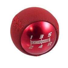 Red Leather 5 Speed Racing Shift Knob MT M10X1.5 For Honda Acura JDM Civic  picture