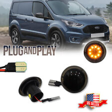 2X Smoke Amber LED Side Marker Repeater Light For 2010-2021 Ford Transit Connect picture
