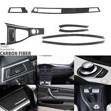 11Pcs Real Carbon Fiber Full Interior Dash Trim Kits For BMW 3 Series E90 05-12 picture