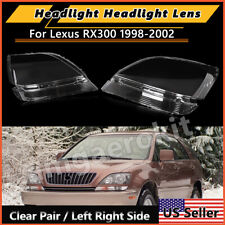For Lexus RX300 1999-2003 Left Right Side Headlight Clear Lens Cover Cap Replace picture