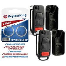 2 New Replacement Keyless Entry Remote Flip Key Fob Control Case Pad Shell picture