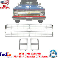Silver Grille & Headlight Bezels For 85-88 Suburban / 85-87 Chevrolet C/K Series picture