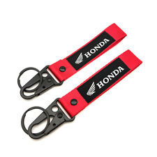 2PCS Motorcycle Keychain Embroidered Logo Key Chain Key Ring Lanyards for Honda picture