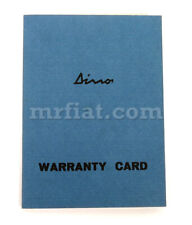 Ferrari 246 GT GTS Warranty Card Book New picture