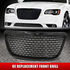 For 12-14 Chrysler 300 MC7 OE Style Glossy Black Mesh Front Bumper Upper Grille picture