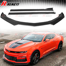For Camaro SS /19-21 LS LT RS 16-21 Carbon Look Front Bumper Lip Side Skirt picture