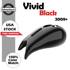 Advan Vivid Black/Glossy Black Stretched Tank Cover For 21+ Touring Street Road picture