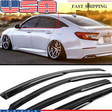 For 18-20 Honda Accord JDM Wavy Mugen Style 4 Pcs Tinted Window Visor Guard Vent picture