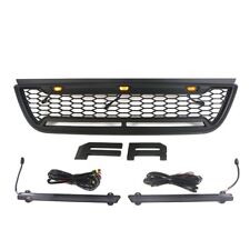 Front Grille Fits For FORD Explorer 2002-2005  Honeycomb Grill W/Light Bar&Led picture