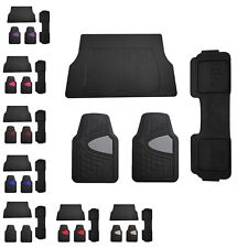 Premium Trimmable Vinyl Cargo Mat Black w/ Heavy Duty Tall Channel Floor Mats picture