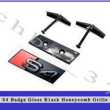 Audi S4 Front Grill Emblem Gloss Black for S4 A4 Honeycomb Grille Badge picture