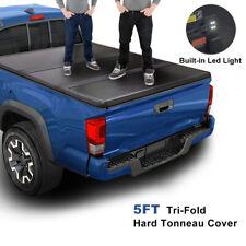 FOR 15-22 COLORADO/CANYON 5FT SHORT BED FRP HARD SOLID TRI-FOLD TONNEAU COVER picture