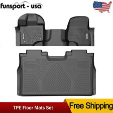 For 2015-2023 Ford F-150 Super Crew Cab Floor Mats Liner All Weather F+R TPE Set picture