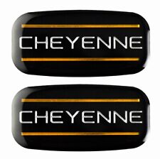 2X Fits 88-07 Chevrolet Cheyenne Side Roof Pillar Emblem Badge Nameplate Yellow picture