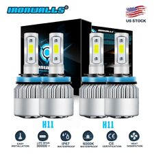 4x H8 H11 LED Headlight Bulbs High Low Beam Kit For Can-Am Defender HD5 HD8 HD10 picture
