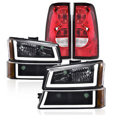 Fit For 03-06 Silverado 1500 1Pair LED DRL Headlights + Tail Lights Combo picture