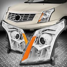 For 10-16 Cadillac SRX OE Style Projector Headlight Lamps Pair Chrome/Amber picture