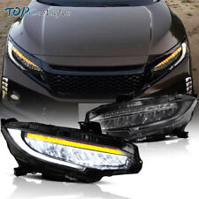 VLAND 1Pair LED Headlights For 2016-2021 Honda Civic w/ Sequential Turn Signals picture