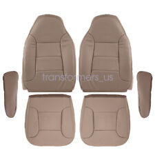 For 1992 1993-1996 FORD Bronco Driver Passenger PERF Leather Seat Cover Tan picture
