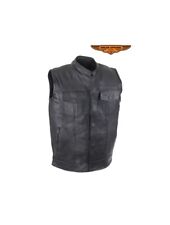 Motorcycle Club Vest With  Zipper Concealed Carry Pockets picture