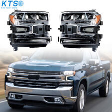 Right+Left For 2019-2020 Silverado 1500 LED Headlights Black Housing Clear Lens picture