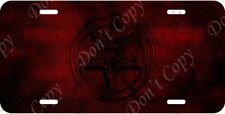 Baphomet Pentagram Goat Skull Satan Devil Aluminum Car License Plate Tag (LP7) picture