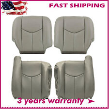 Front Leather Seat Cover Gray For 2003 2004 2005 2006 Chevy Silverado GMC Sierra picture