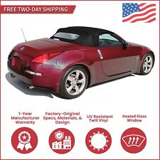 2003-09 Nissan 350Z Convertible Soft Top w/DOT Heated Glass Window, Black picture