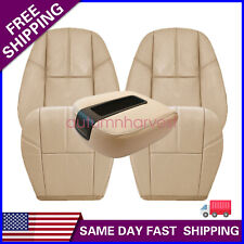 For 2007-2013 Chevrolet Tahoe Front Bottom &  Back Leather Seat Cover Tan 333 picture