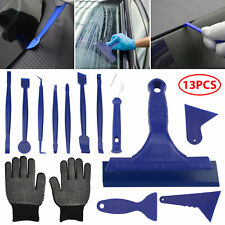 13PCS Car Window Tint Wrap Film Vinyl Cutting Gloves Squeegee Scraper Tools Kit picture