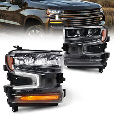 For 2019-2021 Chevy Silverado 1500 w/ Halogen Signal LED Headlights Headlamps picture