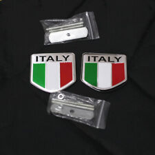 2x ITA LY Flag Metal Grille Badge Emblem Sports Vehicle Grand Edition Engine Car picture