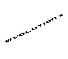 TRUNK LID BADGE EMBLEM FOR MITSUBISHI LANCER EVO EVOLUTION X 10 LETTERS BLACK picture