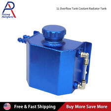1L Blue Aluminum Radiator Coolant Overflow Bottle Recovery Water Tank Reservoir picture