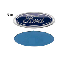 FORD BLUE & CHROME 2005-2014 F150 FRONT GRILLE/ TAILGATE 7 inch Oval Emblem 1PC picture