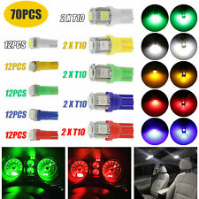 70Pcs Car T5+T10 5050-SMD LED Instrument Panel Cluster Indicator Dash Light Bulb picture